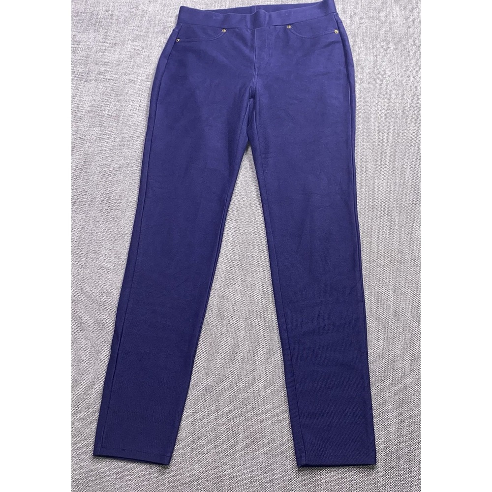 Michael Kors Womens Navy Blue Pull On Legging Pants Tapered Pockets Medium
